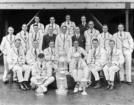 TRC Henley winning crews 1927 posing with trophies