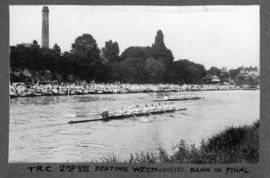Molesey 1927 - TRC second eight beating Westminster Bank in final