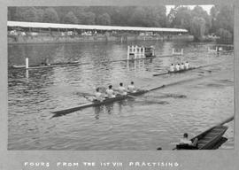 Fours from the first VIII practising