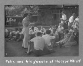 Felix and his guests at Hedsor Wharf