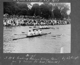Henley 1925 - Wyfold final, TRC beating Selwyn by 1 1/4 length in 7m 35s (record)