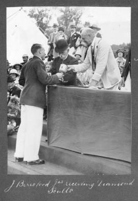 Henley 1925 - Jack Beresford receiving Diamond Sculls