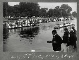 Henley 1925 - Thames Cup heat, Henley RC beating TRC by 1/3 length