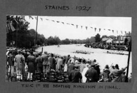 Staines 1927 - TRC first eight beating Kingston in final