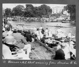Kingston 1924 - K Vernon and H E West winning from London